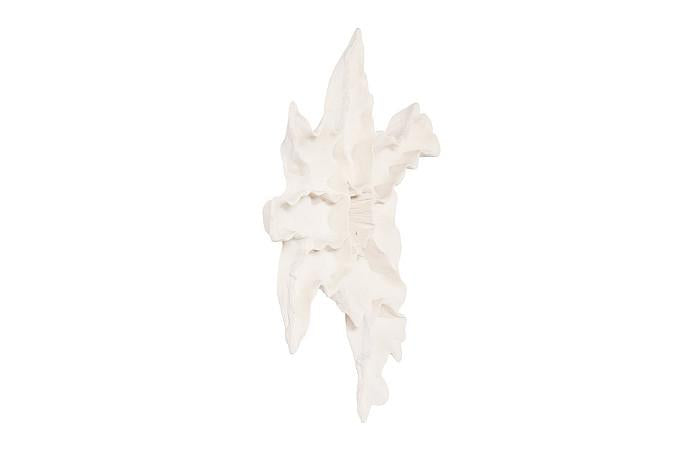 Phillips Collection PH116132 Contour Cast Root Flower Wall Art, White Stone