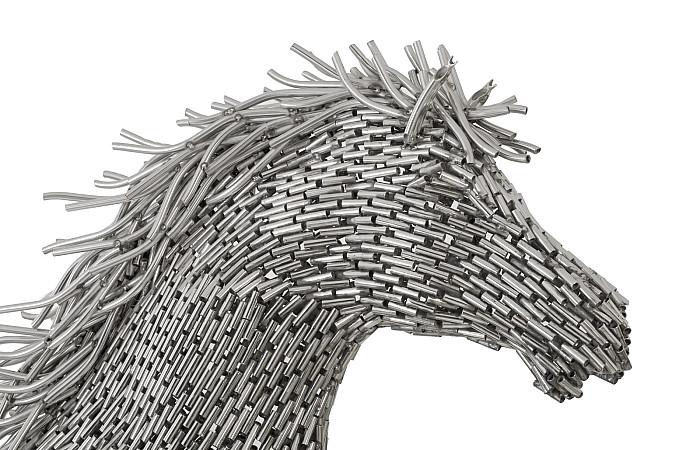 Phillips Collection ID96060 Horse Pipe Sculpture, Galloping, Stainless Steel