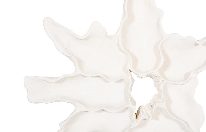 Phillips Collection PH116132 Contour Cast Root Flower Wall Art, White Stone