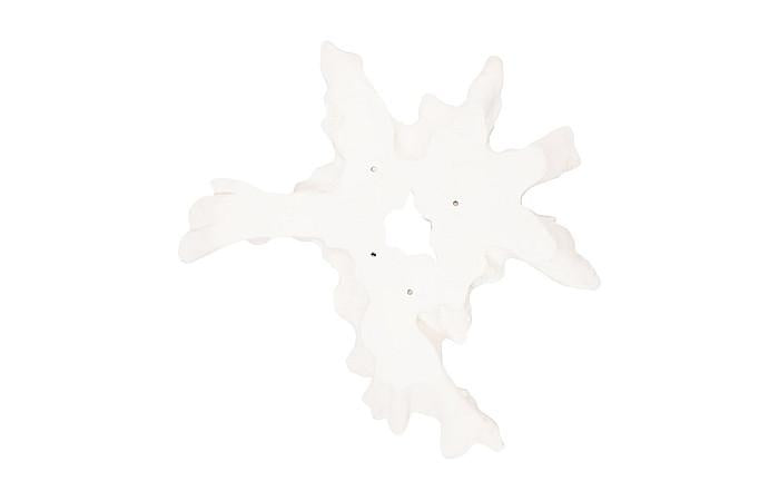 Phillips Collection PH116132 Contour Cast Root Flower Wall Art, White Stone