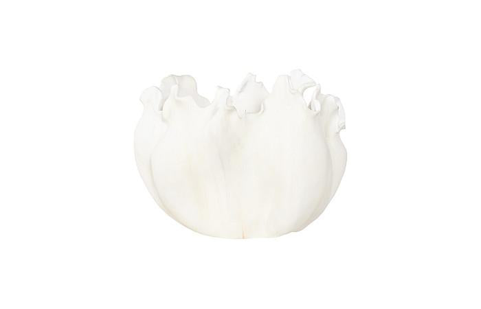 Phillips Collection PH117412 Cast Root Bowl, Closed, Faux Bleached
