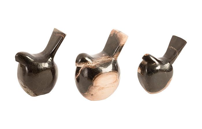 Phillips Collection ID75023 Petrified Wood Birds, Set of 3