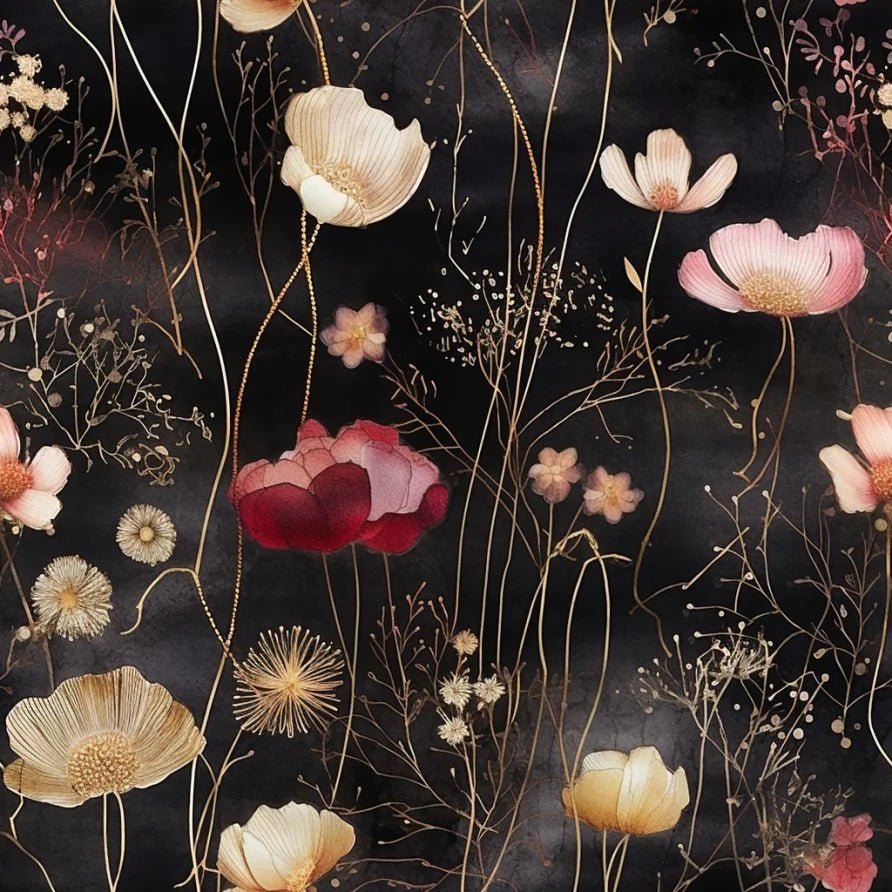 Painted Paper Tina Abstract Floral Wallpaper Peel and Stick