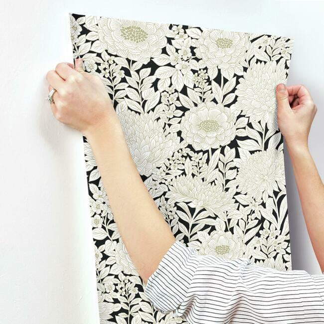 York WOOD BLOCK BLOOMS Wallpaper BW3922 - Day Dreamer Decor