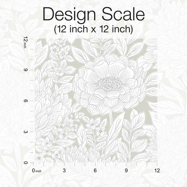 York WOOD BLOCK BLOOMS Wallpaper BW3922 - Day Dreamer Decor