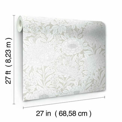 York WOOD BLOCK BLOOMS Wallpaper BW3922 - Day Dreamer Decor