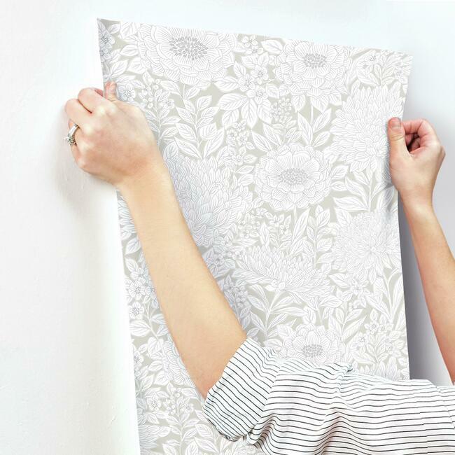 York WOOD BLOCK BLOOMS Wallpaper BW3922 - Day Dreamer Decor