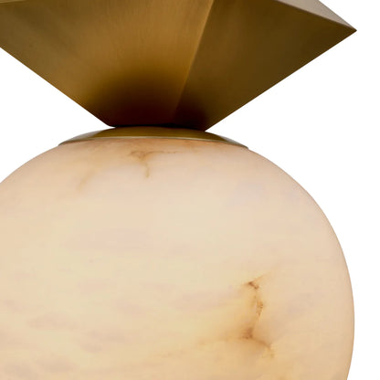 Eichholtz Elko Pendant, Alabaster, Antique Brass - Day Dreamer Decor