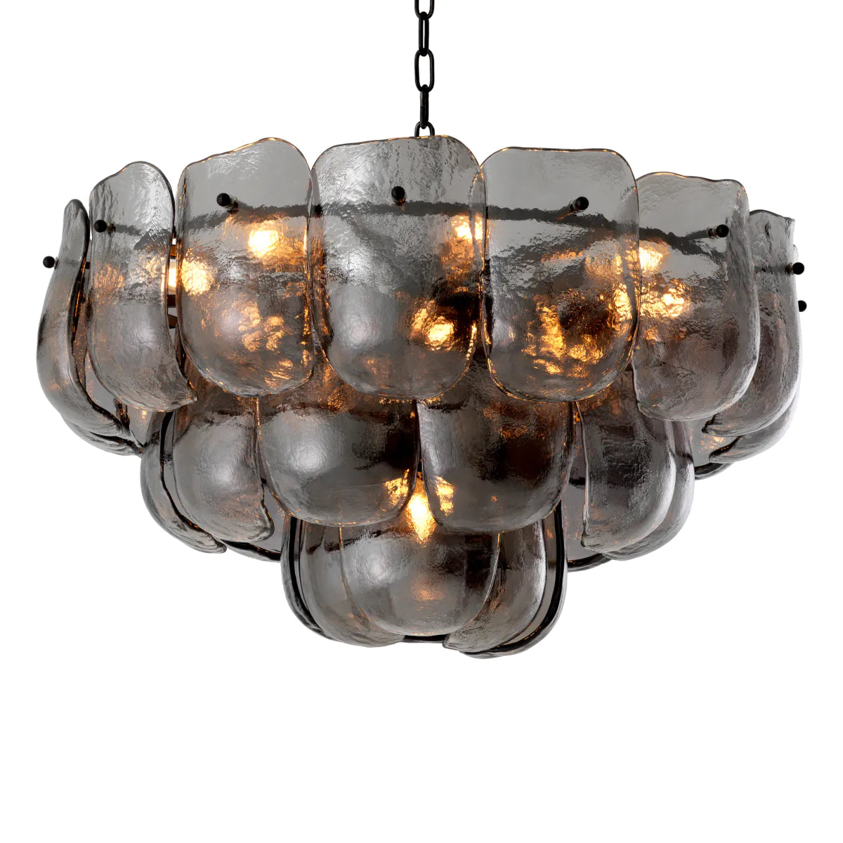 Eichholtz Gustave Chandelier, Bold Bronze Finish, Statement Piece, Smoke Glass - Day Dreamer Decor