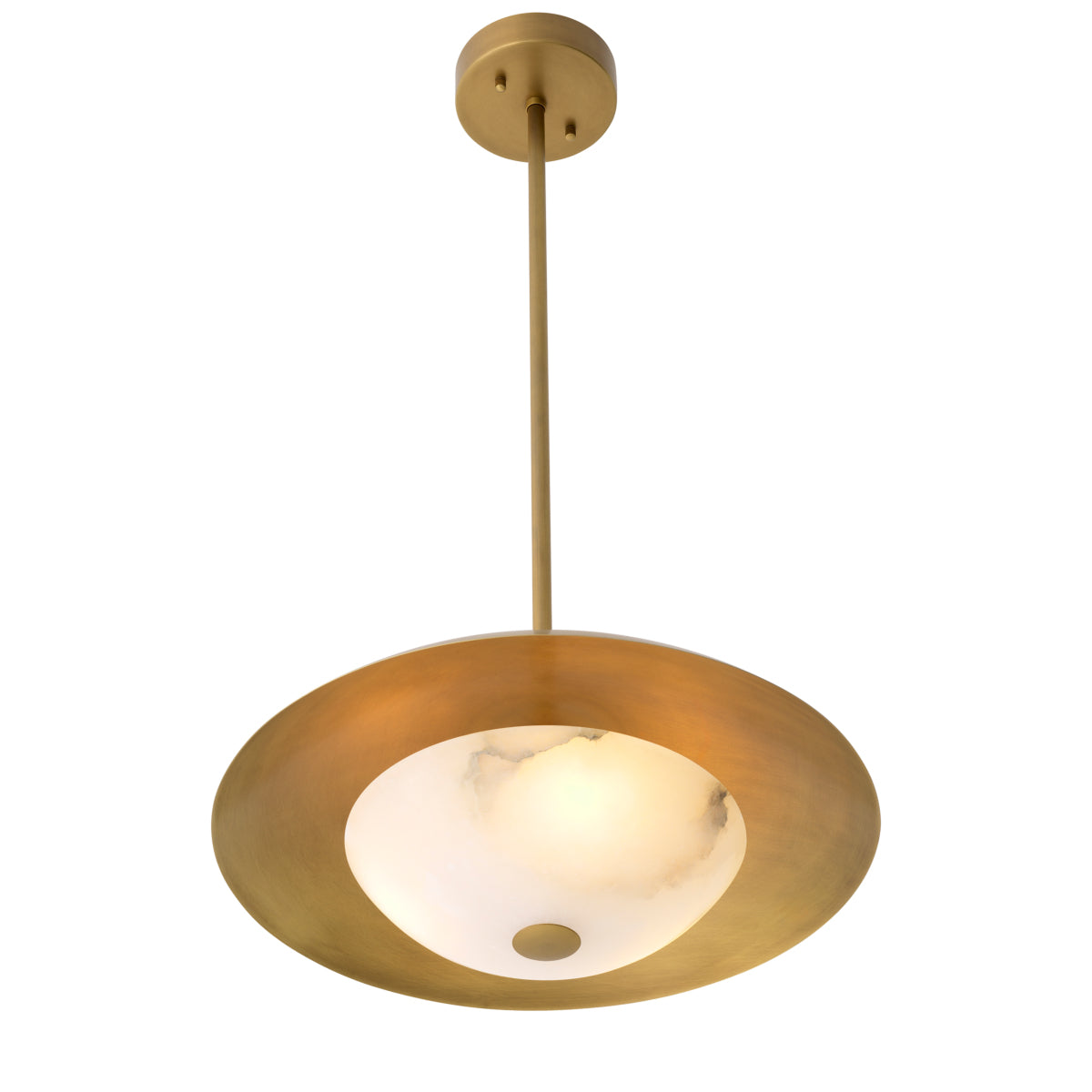 Pendant Marcona antique brass finish alabaster
