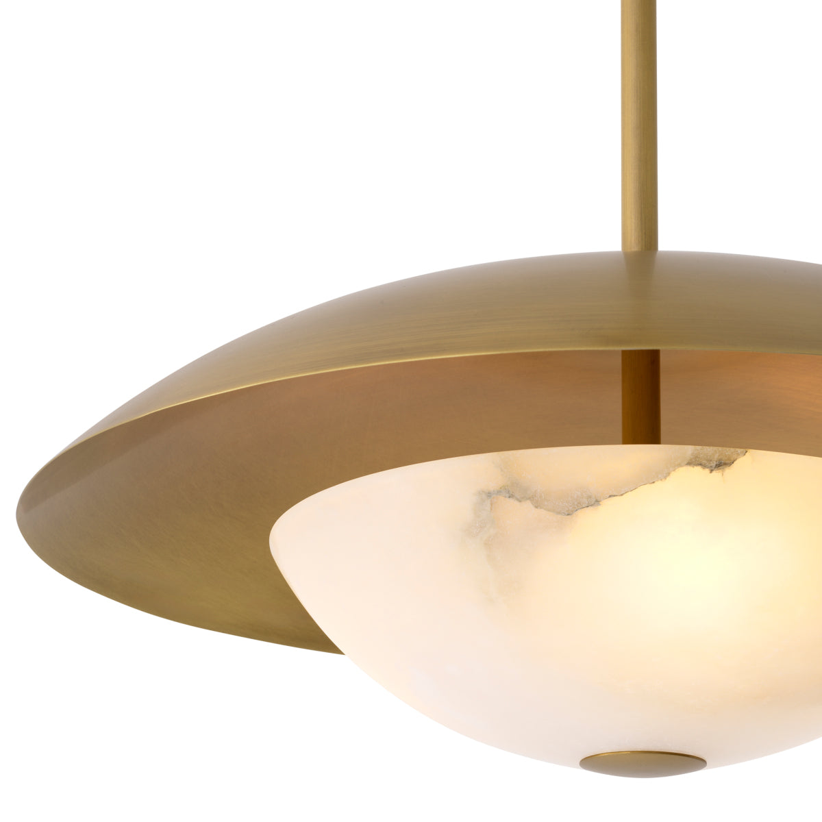Pendant Marcona antique brass finish alabaster