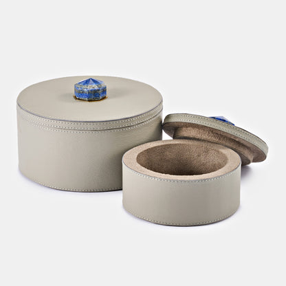 Luho Design House Genuine Leather Storage Container Lapis Leather Boxes - Day Dreamer Decor
