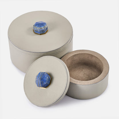 Luho Design House Genuine Leather Storage Container Lapis Leather Boxes - Day Dreamer Decor