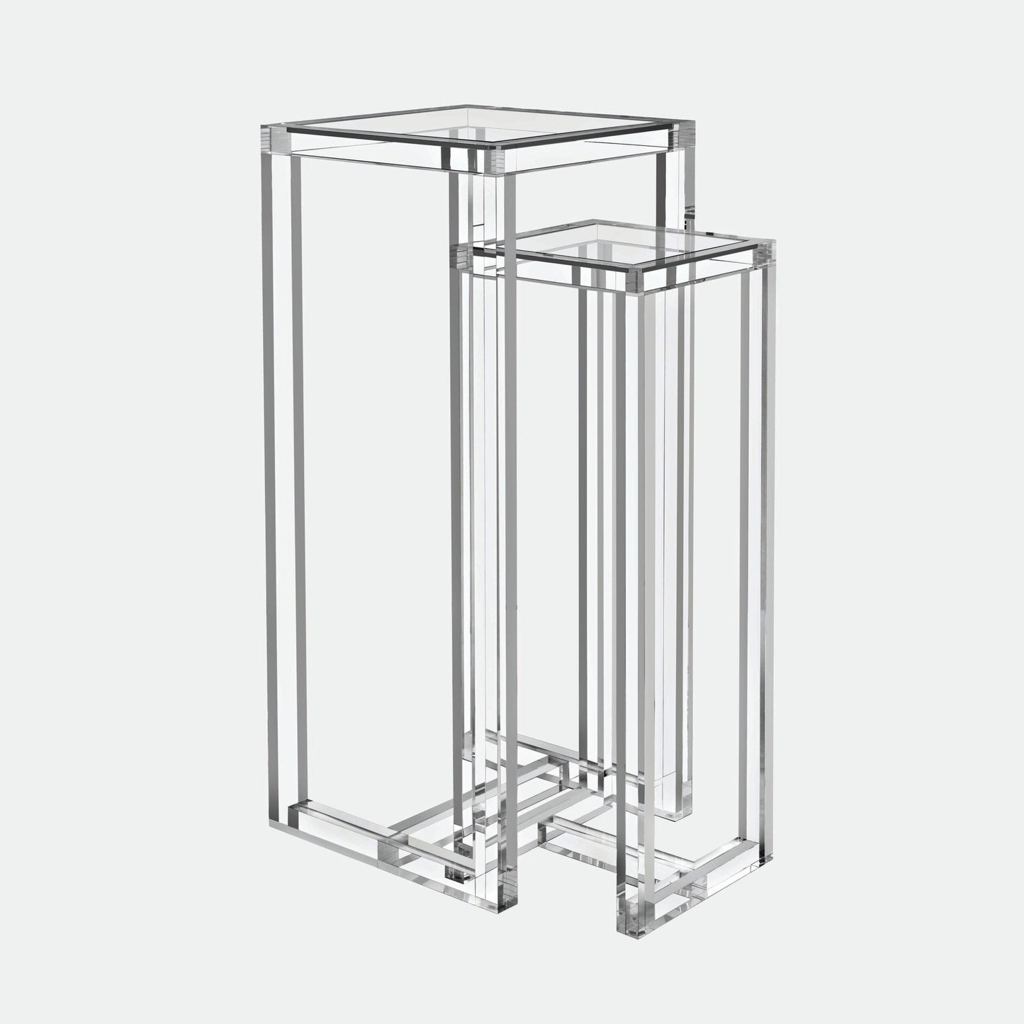 Luho Design House Raven Contemporary Clear Staging Pedestals - Day Dreamer Decor
