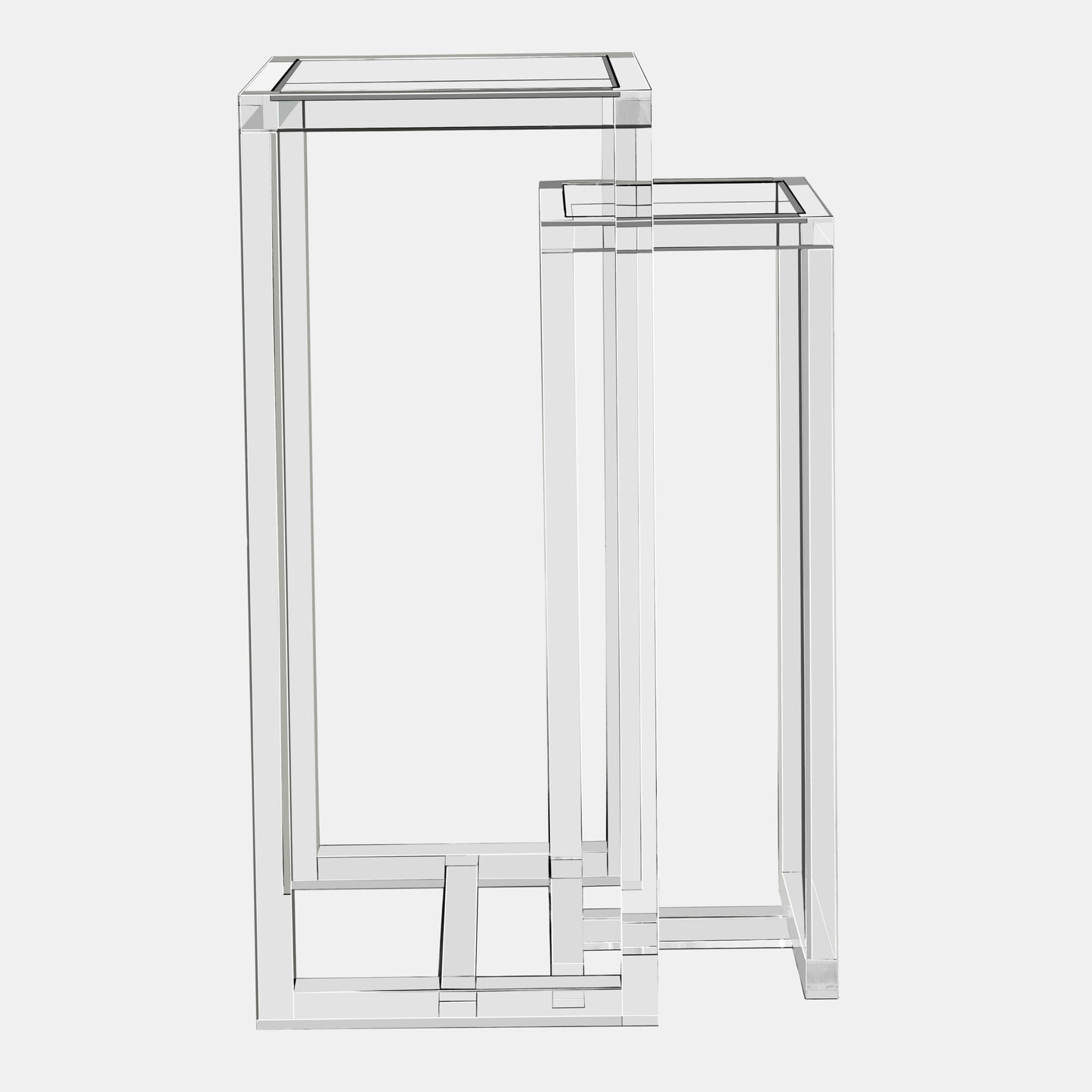 Luho Design House Raven Contemporary Clear Staging Pedestals - Day Dreamer Decor