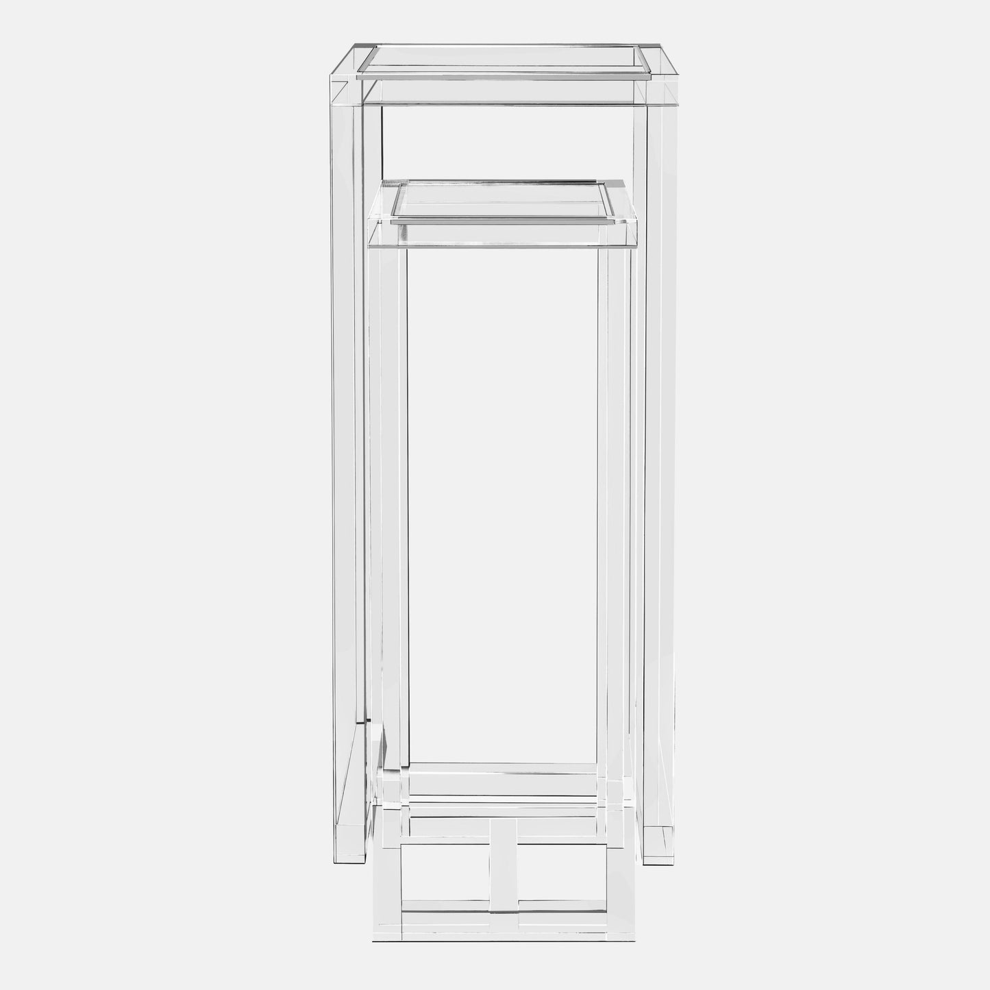 Luho Design House Raven Contemporary Clear Staging Pedestals - Day Dreamer Decor