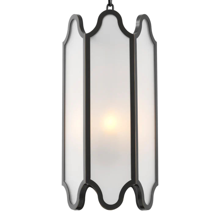 Eichholtz Rockefeller Pendant, The Met, Timeless Elegance, Bronze Highlight Finish, White Glass - Day Dreamer Decor