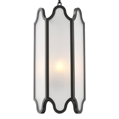 Eichholtz Rockefeller Pendant, The Met, Timeless Elegance, Bronze Highlight Finish, White Glass - Day Dreamer Decor
