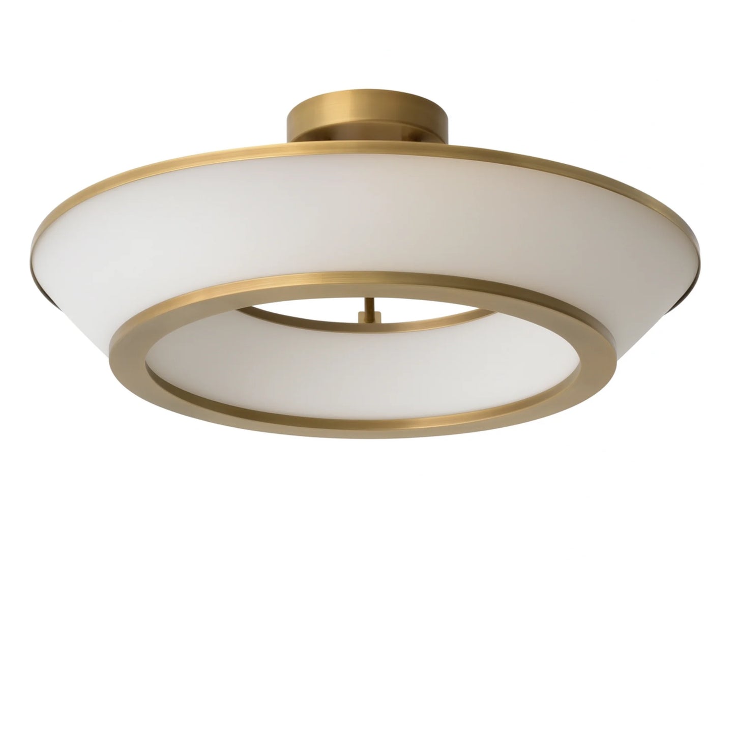 Eichholtz Ferette Ceiling Lamp, White Glass, Antique Brass - Day Dreamer Decor