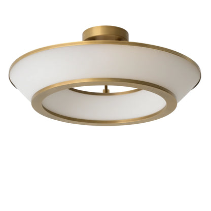 Eichholtz Ferette Ceiling Lamp, White Glass, Antique Brass - Day Dreamer Decor