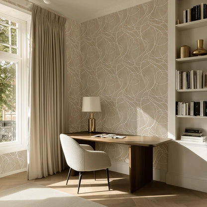 Painted Paper Cadence Abstract Wallpaper- Day Dreamer Decor