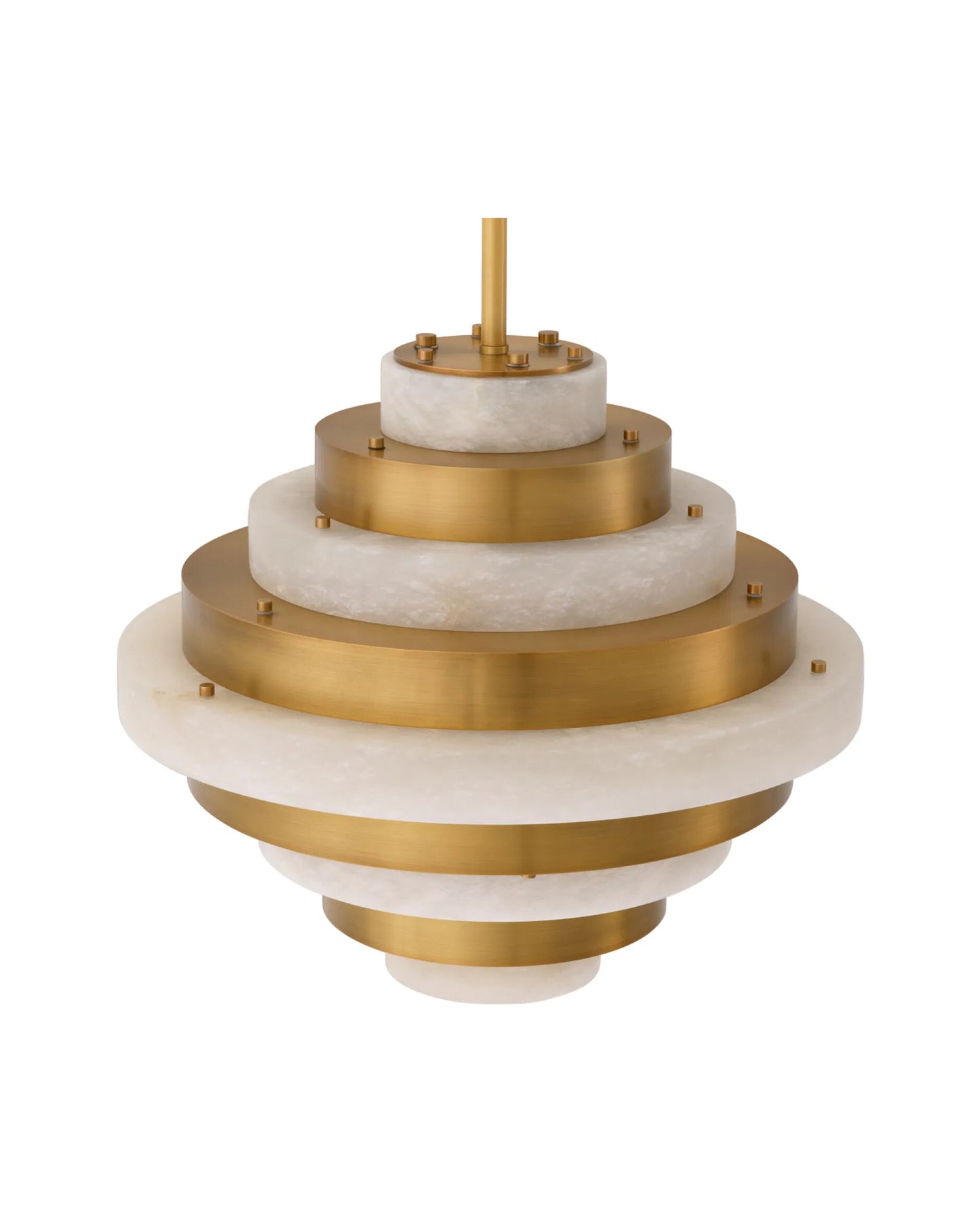 Eichholtz Lazzari Chandelier, Alabaster, Antique Brass - Day Dreamer Decor