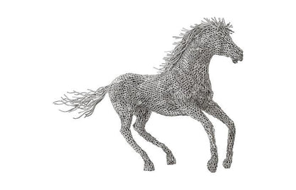 Phillips Collection ID96060 Horse Pipe Sculpture, Galloping, Stainless Steel