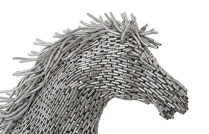 Phillips Collection ID96060 Horse Pipe Sculpture, Galloping, Stainless Steel