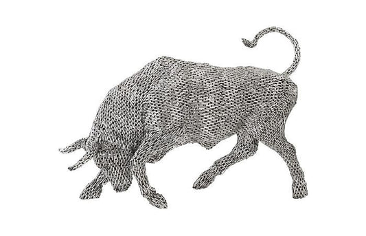Phillips Collection ID96062 Bull Pipe Sculpture, Stainless Steel