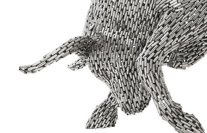 Phillips Collection ID96062 Bull Pipe Sculpture, Stainless Steel