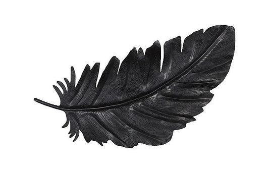 Phillips Collection Feather Wall Decor, Black, Metal, SM