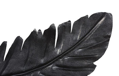 Phillips Collection Feather Wall Decor, Black, Metal, SM - Day Dreamer Decor