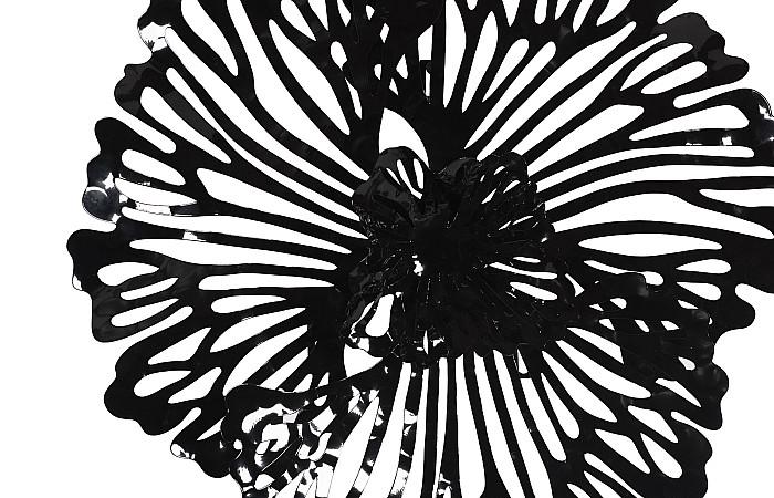 Jaipur Living Extra Small Artistic Flower Wall Art,Black, Metal-Day Dreamer Decor