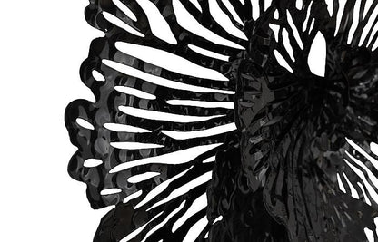 Phillips Collection Medium Artistic Flower Wall Art,Black, Metal-Day Dreamer Decor