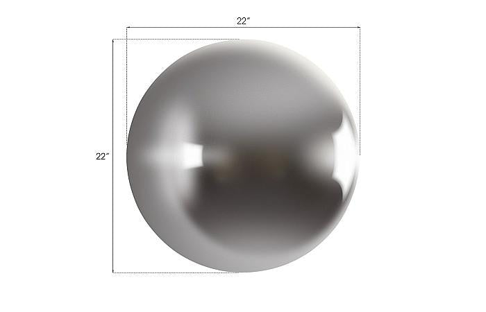 Phillips Collection Medium Whimsical Ball on the Wall, Polished Aluminum Finish-Day Dreamer Decor