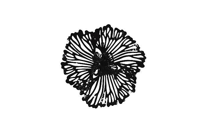 Jaipur Living Extra Small Artistic Flower Wall Art,Black, Metal-Day Dreamer Decor