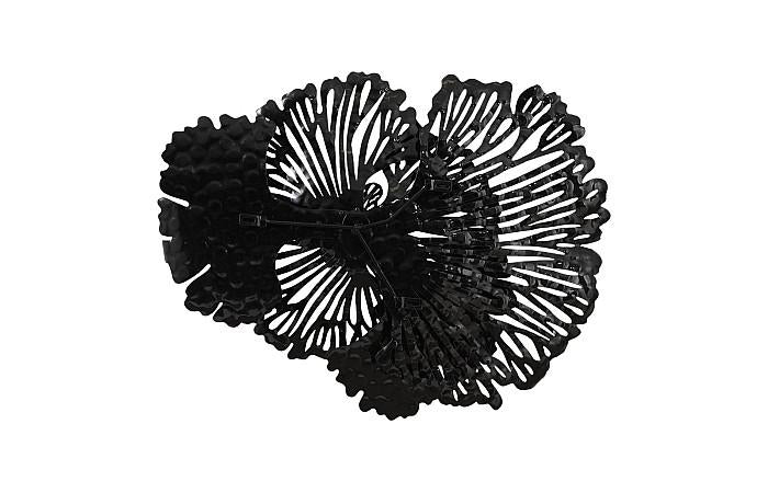 Phillips Collection Medium Artistic Flower Wall Art,Black, Metal-Day Dreamer Decor