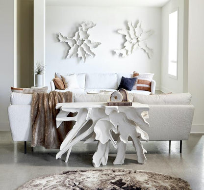 Phillips Collection Large White Contour Cast Root Flower Wall Art-Day Dreamer Decor