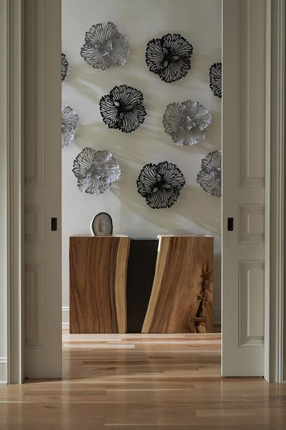 Jaipur Living Extra Small Artistic Flower Wall Art,Black, Metal-Day Dreamer Decor