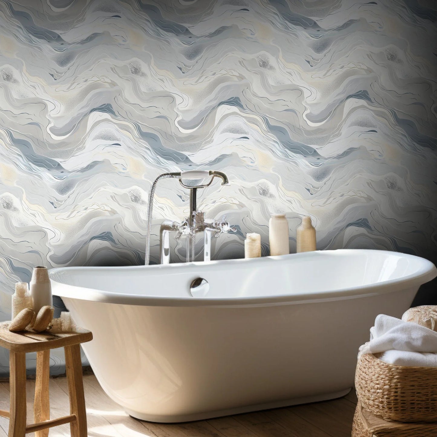Painted Paper Hartwell Abstract Wallpaper Peel and Stick - Day Dreamer Decor