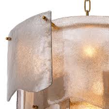Eichholtz Asinara S Chandelier, Smoke Glass, Antique Brass - Day Dreamer Decor