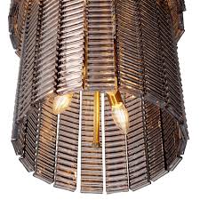 Eichholtz Imperial S Chandelier, Brush-Brass Finish, Smoke Glass - Day Dreamer Decor