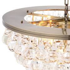 Eichholtz Bolzano Chandelier, Clear Glass, Light Brushed Brass Finish - Day Dreamer Decor