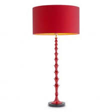 Eichholtz Arabella Table Lamp, Bordeaux Red Finish, Black Granite Base - Day Dreamer Decor