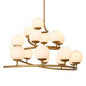 Eichholtz Brissac Chandelier, White Glass, Antique Brass - Day Dreamer Decor