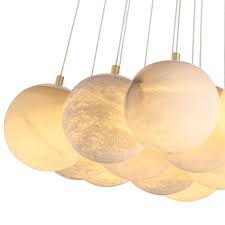 Eichholtz Sphinx L Chandelier, Alabaster, Antique Brass - Day Dreamer Decor