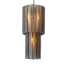 Eichholtz Imperial S Chandelier, Brush-Brass Finish, Smoke Glass - Day Dreamer Decor
