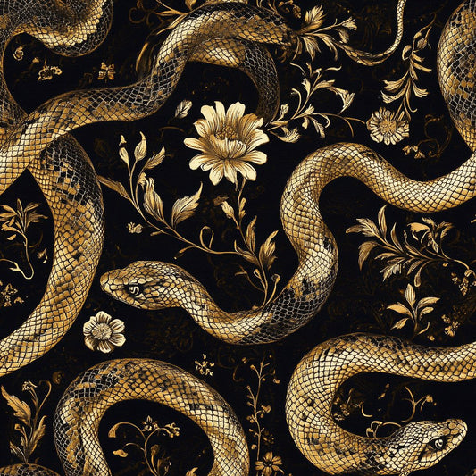 Painted Paper Orla Serpents Wallpaper Peel and Stick