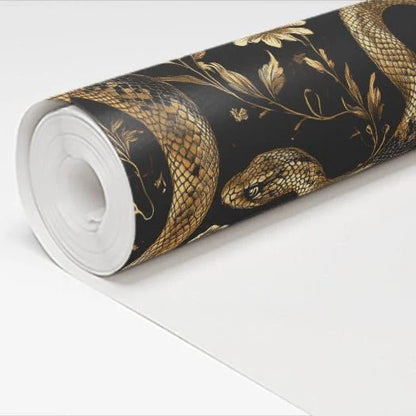 Painted Paper Orla Serpents Wallpaper Peel and Stick